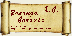 Radonja Garović vizit kartica